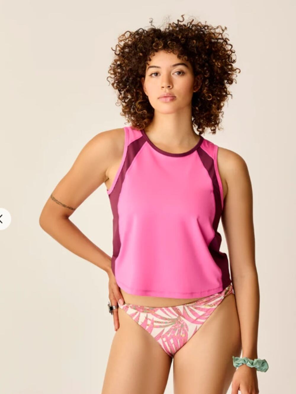 Carve Designs Relaxed Manu Tank UPF 50 Sun Shirt Rash Guard Pink NWOT L